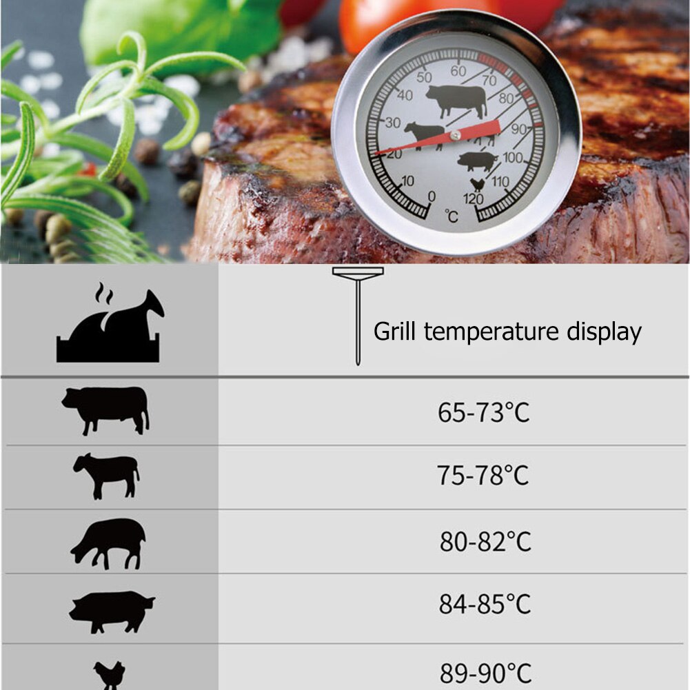 Stainless Steel Kitchen Thermometer Cooking Food Kitchen BBQ Probe Water Milk Oil Liquid Thermometer Sensor Meter Gauges