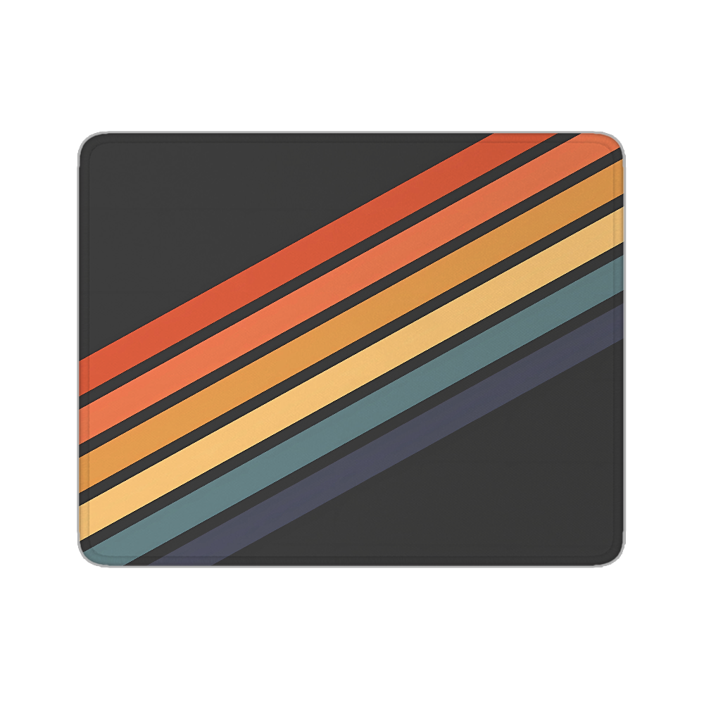 Magic Mouse Pads Small Pc Gaming Accessories Retro Stripes 70s Style Rubber Mat Pad on the Table Deskmat Gamer Cabinet Mausepad: XXS