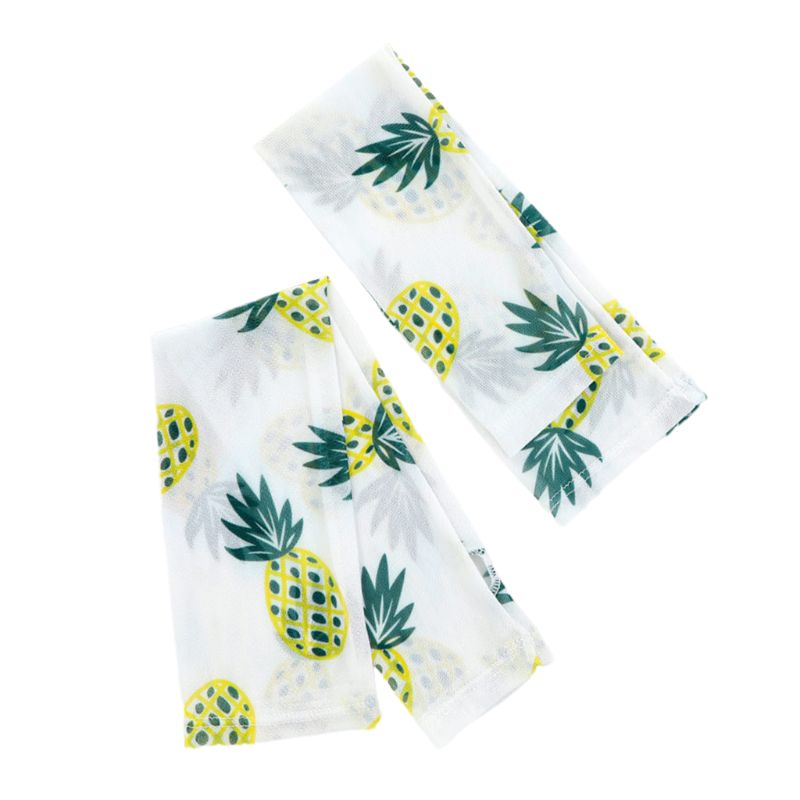 Dames ijs zijde mesh vingerloze lange mouwen armwarmers cover geometrische strepen bloemen maan bedrukt uv-bescherming rijden half fi: 8