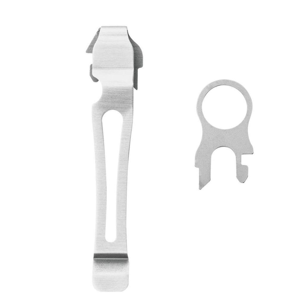 Leatherman pikalukitus taskuklipsi ja kaulanauha hopea/musta: Hopea