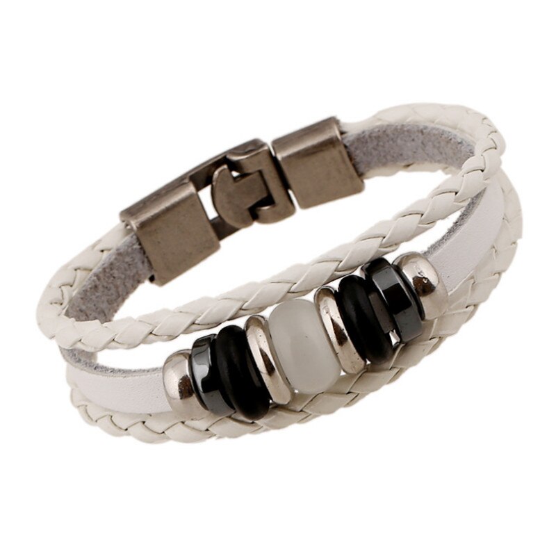 ZORCVENS Woman Punk Multilayer Beads Charm Bracelets for Women Vintage Leather Bracelets & Bangles Pulseras Ethnic Jewelry: 82237