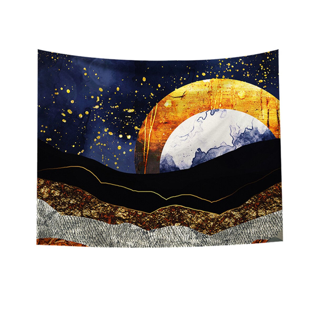 Tapisserie murale psychédélique bohème, tapisserie décorative pour salon, chambre à coucher, décoration d'intérieur, 95 x 73cm: 6