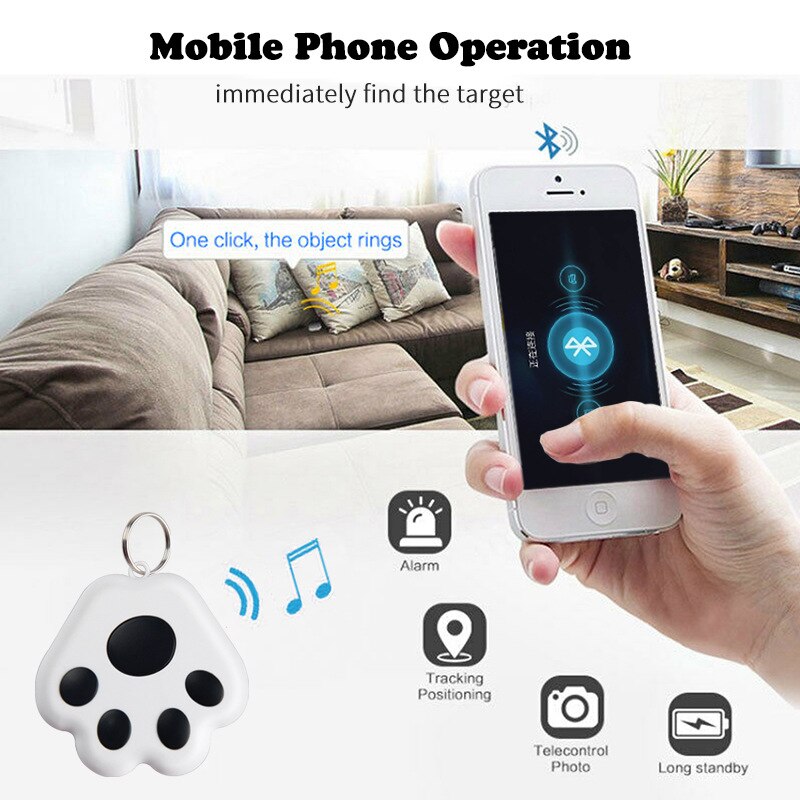 OQW Mobile Phone Bluetooth Anti-lost Device Alarm Positioning Selfie Object Finder Children Bluetooth Tracker Pet Positioning
