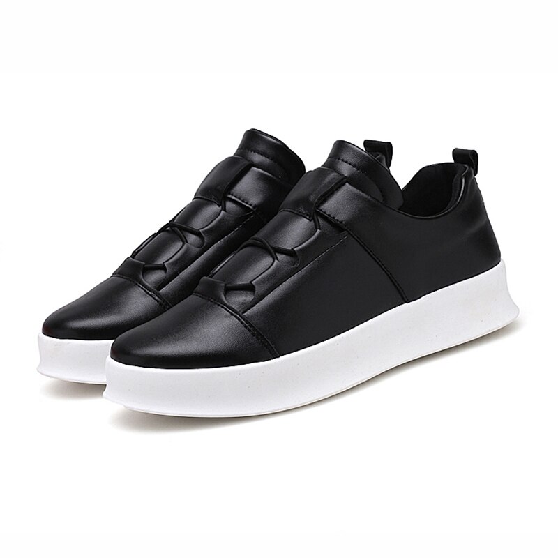 Män läder fritidsskor trend vild lok fu ökad andas runt huvud vita sneakers skor män vintage skor legther no .267