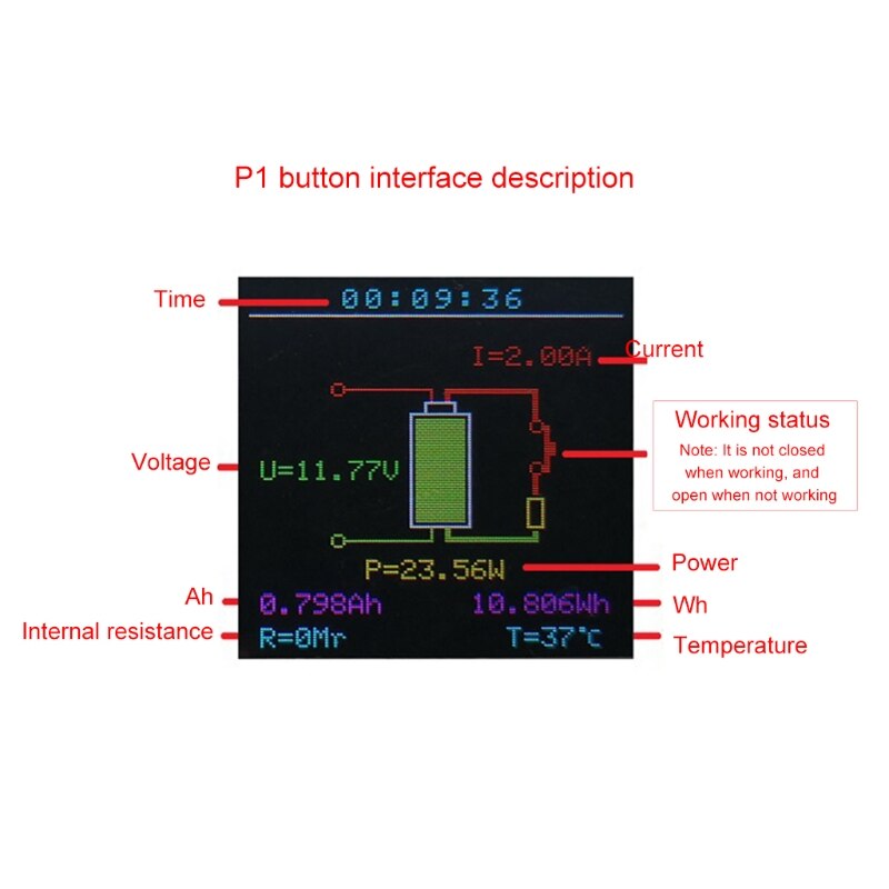 150W Constant Current Battery Tester with Modbus Discharge Capacity Voltage Current Tester Adjustable Electronic Load