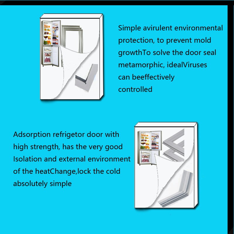 Junta para puerta de nevera, puerta magnética, accesorio para refrigerador de goma, material de PVC, model002