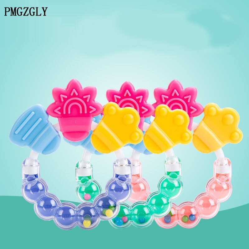 1 pz massaggiagengive Dentizione gel di Silice Anello di Perline in silicone Anello della Mano Braccialetto campana infantile Organico Neutro Regalo Giocattoli di Cura Del bambino Massaggiagengive