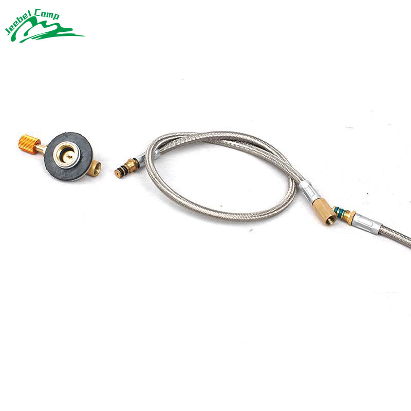 Jeebel universal gasspisadapter slanganslutningsregulator för campingtank utomhus lpg cylinderhuvudadapter