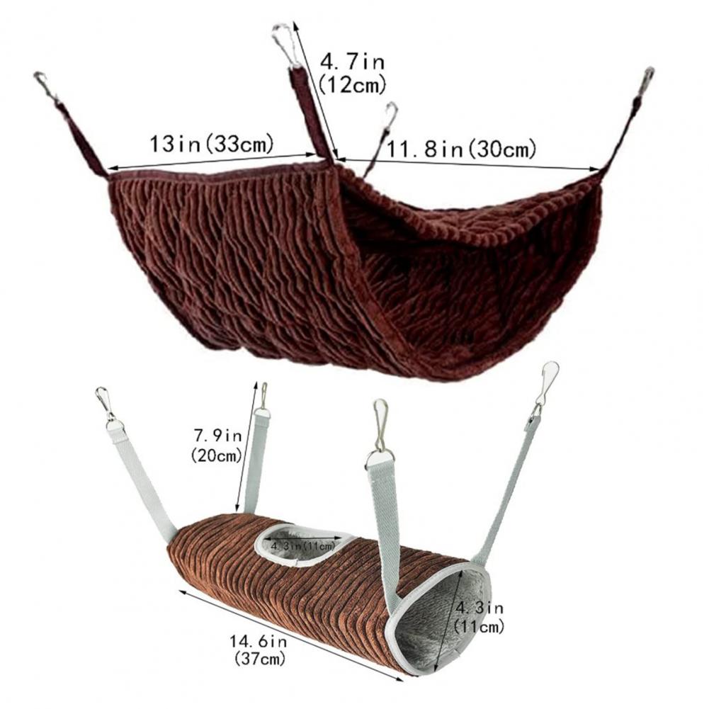 Cama tipo túnel para ratas, cueva espacial grande, casa de ardilla de doble capa, hamaca para hámster, hurón, nido para dormir para ratas, suministros para mascotas