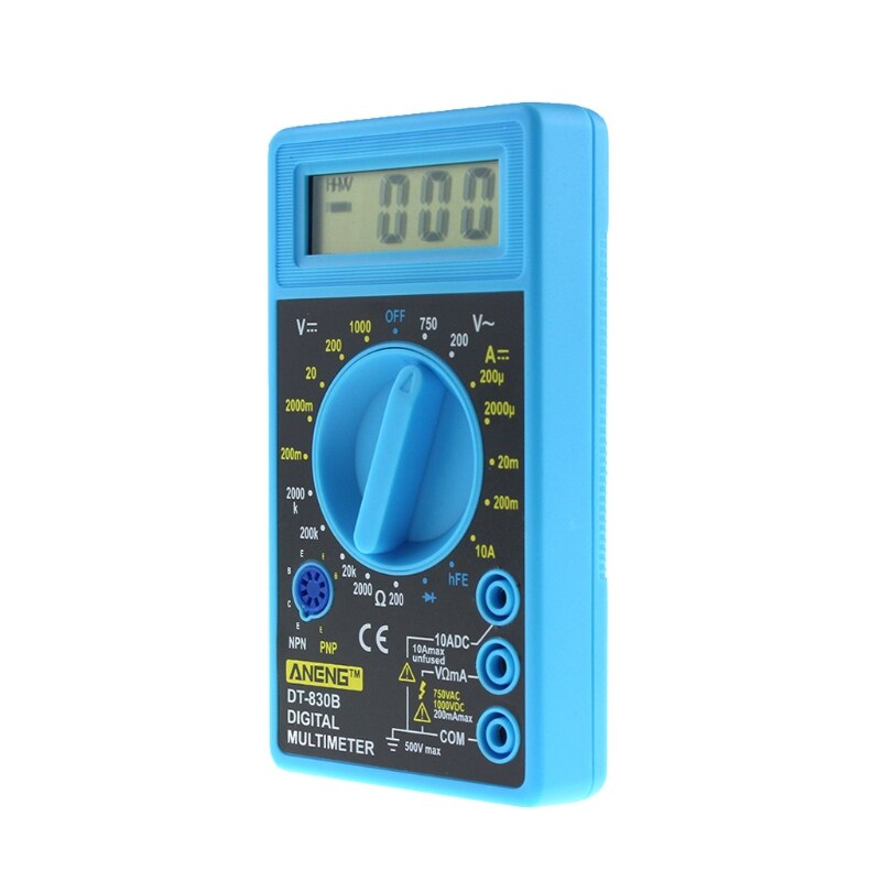 Dt -830b multimeter lcd auto rækkevidde digital voltmeter ohmmeter volt tester