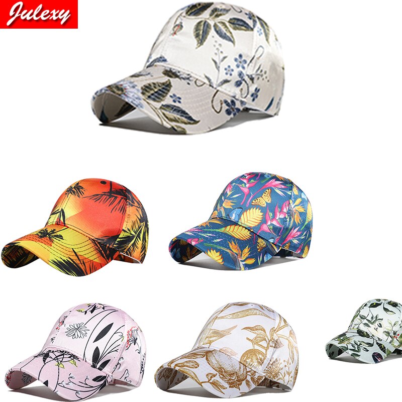 Imitatie Zijde Baseball Cap Vier Seizoenen Afdrukken Vrouwelijke Volwassen Hoed Outdoor Leisure Zon Bescherming Zonneklep Cap