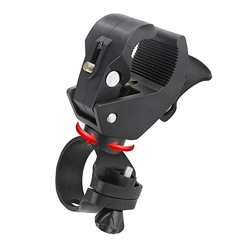 90/360 ° roterande ficklampa klämma cykel cykelstyre led-ficklampa ficklampa montering klämma hållare greppfäste cykelljusfäste