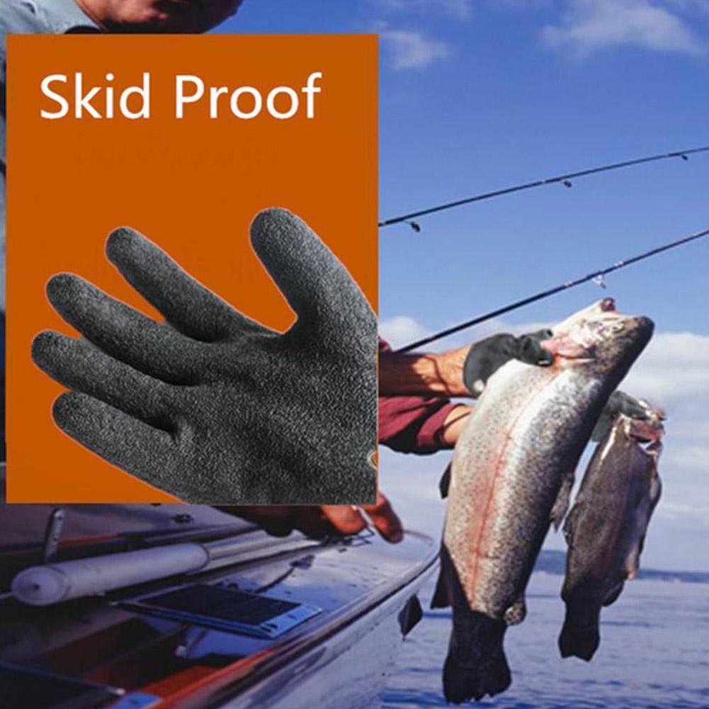 Pesca antiderrapante luvas de látex anti-facada, antiderrapante e lu espessado especial catc impermeável masculino à prova dfeágua yafei g g8l7
