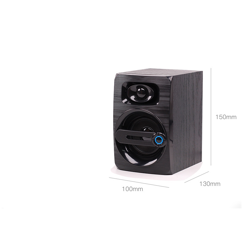 Draagbare mini usb bedrade houten combinatie luidspreker 2.0 multimedia computer luidspreker bas stereo muziekspeler subwoofer luidspreker pc