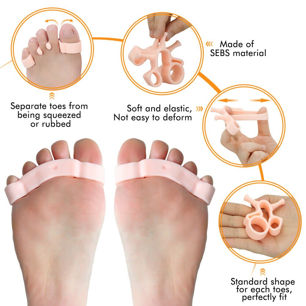 Bunion Corrector Toe Separators Silicone Gel Elastic Straighteners Spacers
