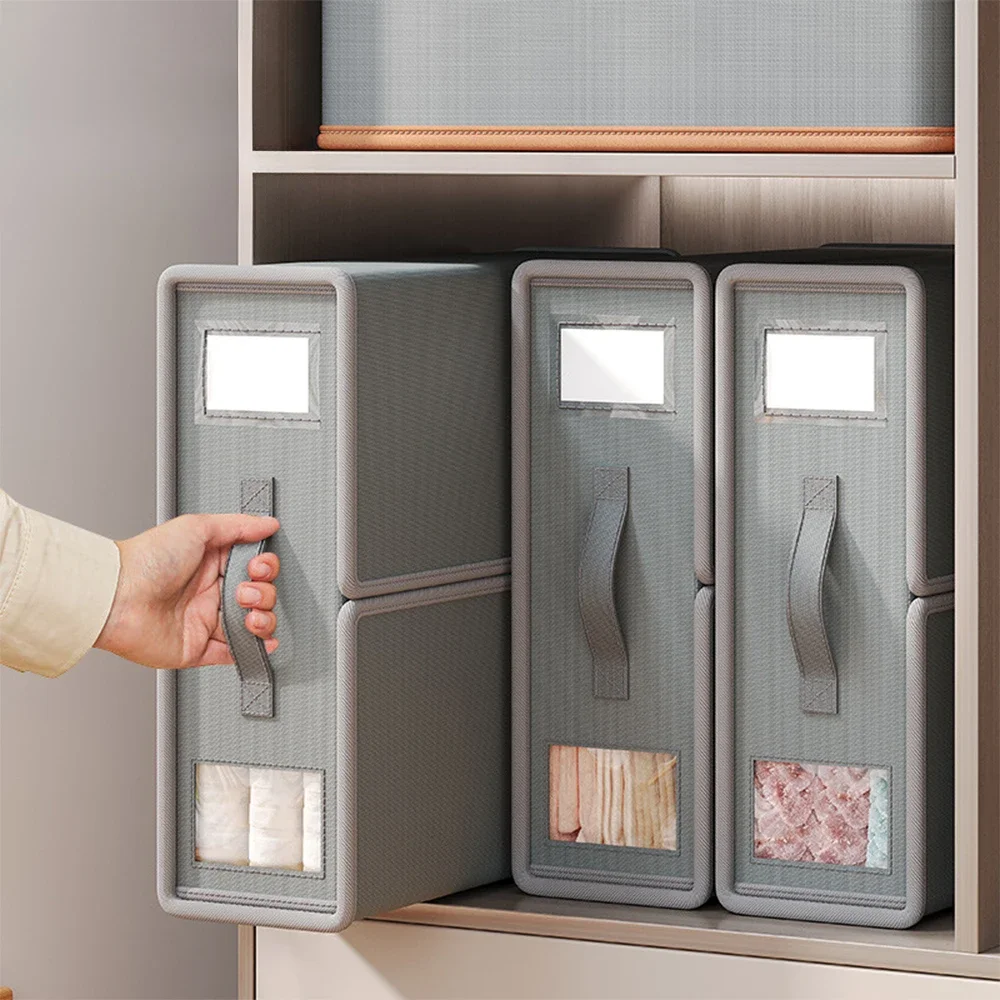 Caja de almacenamiento de sábanas de cama creativa, sábanas de tela para ropa, organizador de 4 piezas, manta para armario, funda de edredón, caja de almacenamiento no tejida