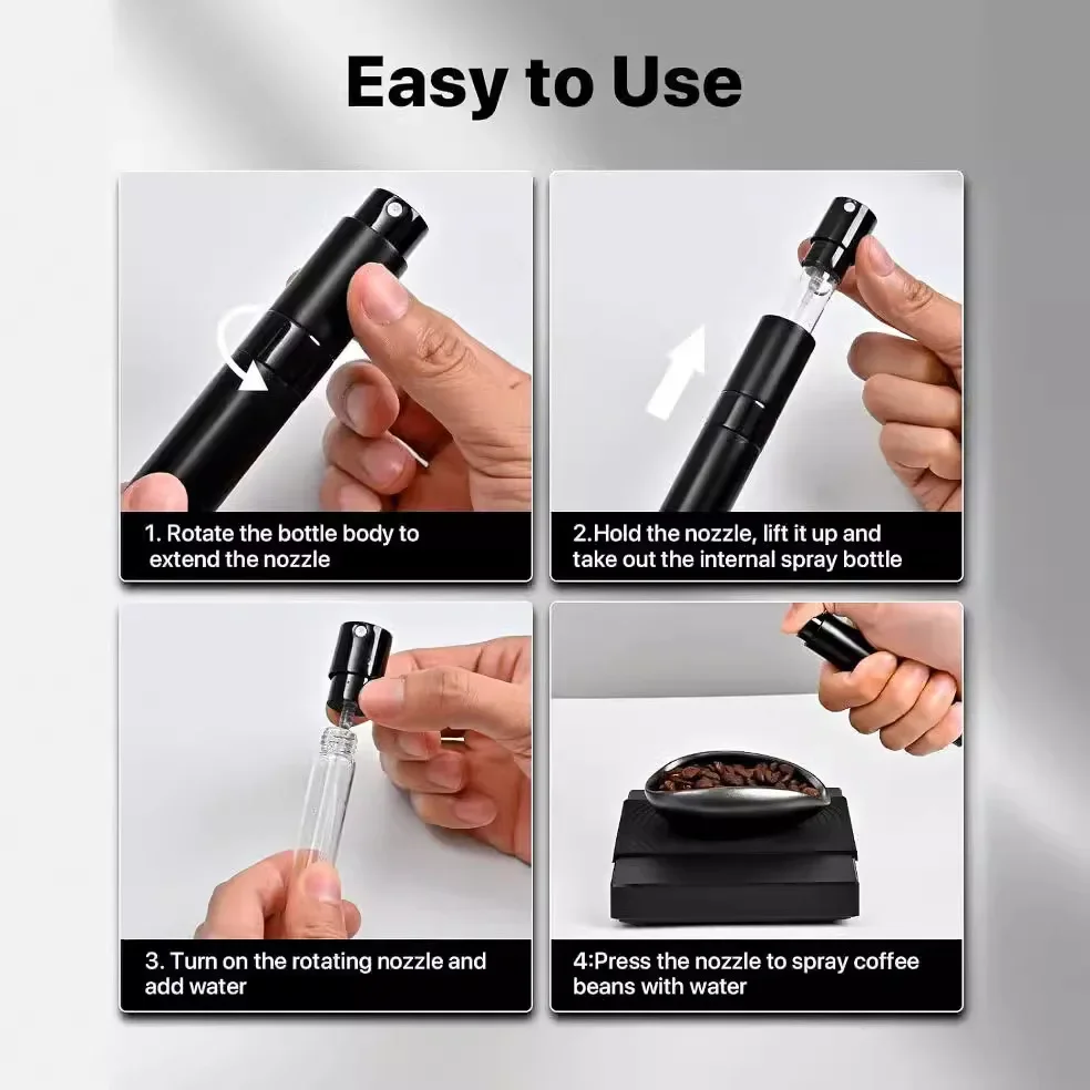 Coffee Bean Dosing Cup and Spray Bottle Set Single Dose Coffee Bean Dosing Cup Ceramic Coffee Dosing Tray Coffee Dosing Vessel