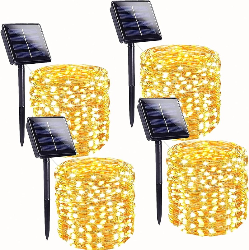 Weihnachten Dekor draussen LED Solar- Schnur Licht LED funkeln Wasserdichte Lampe Garten Lichterkette für Party Dekor 6m/12m/23m/33m: Grün / O