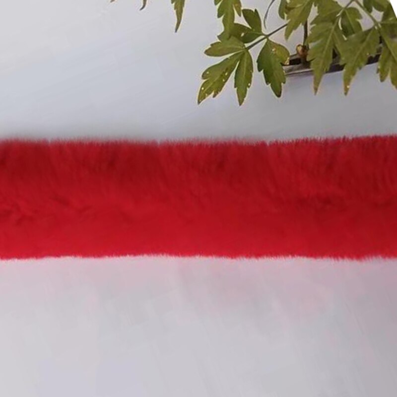 1M Verdikte Kunstmatige Konijnenbont Trim Kleding Accessoire Faux Fur Strips Voor Trui Jas Hood Hat Diy Pluizige Kledingstuk materialen: Army Green