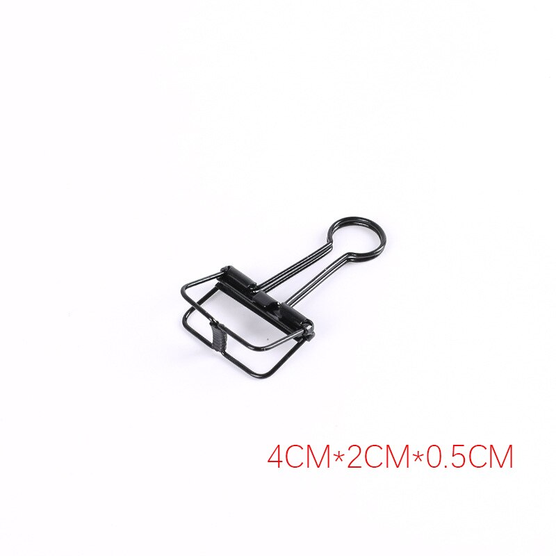 Cute Kawaii Colorful Metal Paper Clips Binder Clip For Photo Message Ticket File Office School Supplies Clips Korean Stationery: Trumpet - black