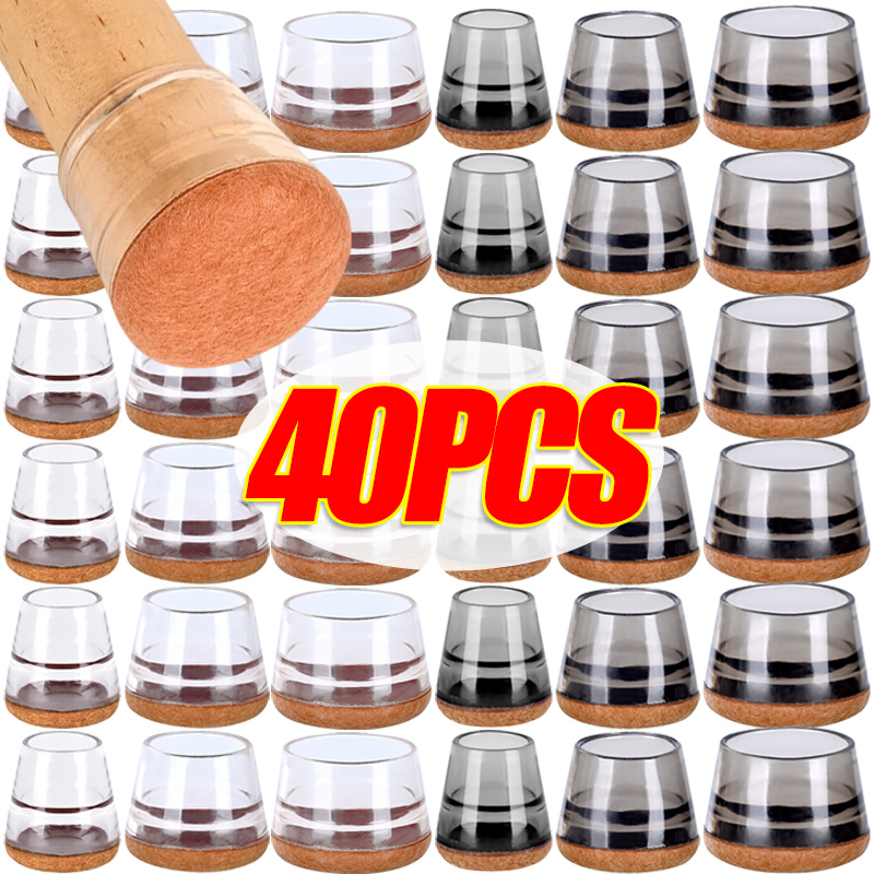 40/1PCS Stoelpoot Vloerbeschermer Siliconen Meubels Voetdoppen Slijtvaste Ruisonderdrukking Beschermen Vloeren Nivellering Home Decor