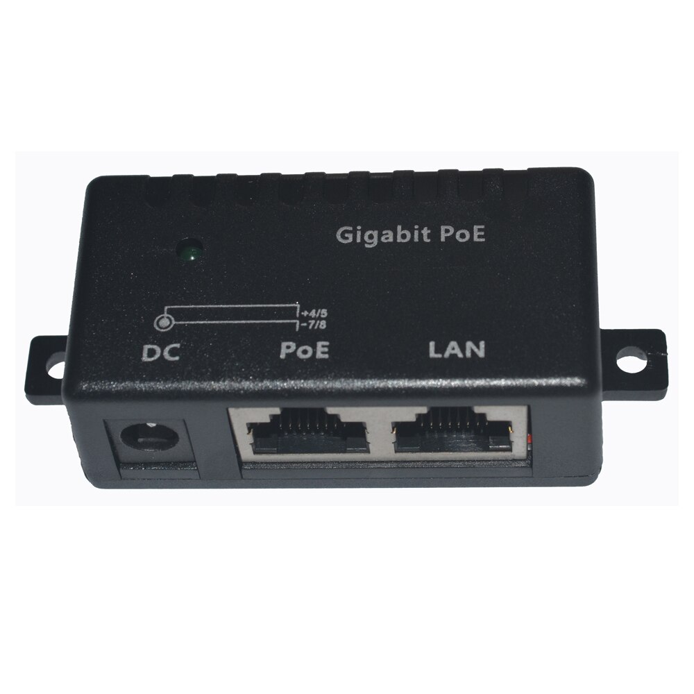 10/100/1000 1 Port Gigabit Wall Mount Power over Ethernet PoE Injector 12volt to 57volt DC input -Power Supply NOT Included