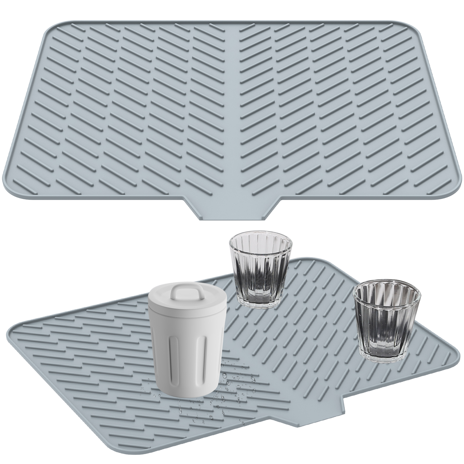 Esteira de secagem de prato ultra absorvente silicone esteiras de secagem antiderrapante secagem rápida drenagem esteira resistente ao calor almofada de secagem de prato de cozinha