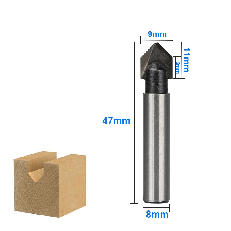 Hout Router Bit 8Mm Shank Tungsten Carbide Frees Straight End Milll Flush Trim Router Bit Houtbewerking Frezen: 31Mm