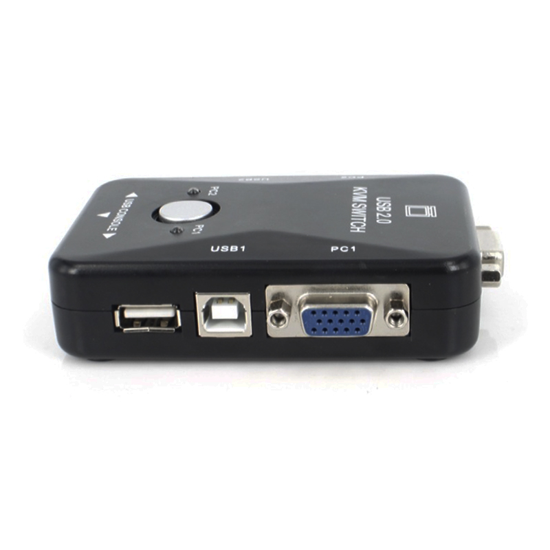 Usb Kvm Switch 2 Port Vga Svga Switch Box Usb 2.0 Kvm Muis Switcher Toetsenbord 1920*1440 Vga Splitter doos Sharing Switch
