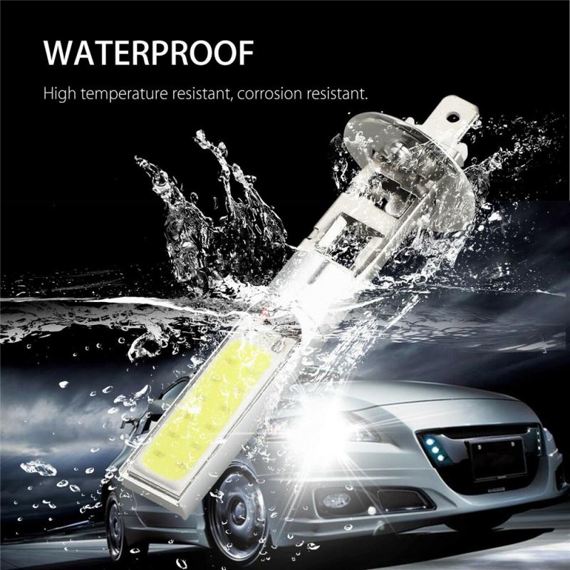 Faro Led delantero de coche Canbus H1 H3, luz antiniebla de 12V, luz alta y baja de 6000K COB, luz blanca de xenón de 6000LM, accesorios para coche, 1 Uds.
