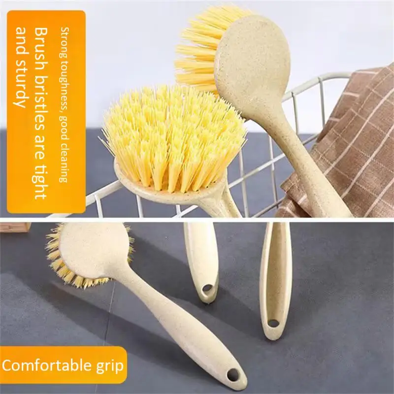 1pc Küche Reinigung Pinsel Langen Griff Pfanne Topf Pinsel Multifunktionale Platte Schüssel Geschirr Waschen Pinsel Fleck Entfernung Werkzeuge