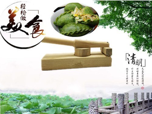 Household Dough Pressing Tool Dough Presser Dumpling Skin Dough Presser Dumpling Wrapper Artifact Dumpling Kitchen Supplies: solid wood  style