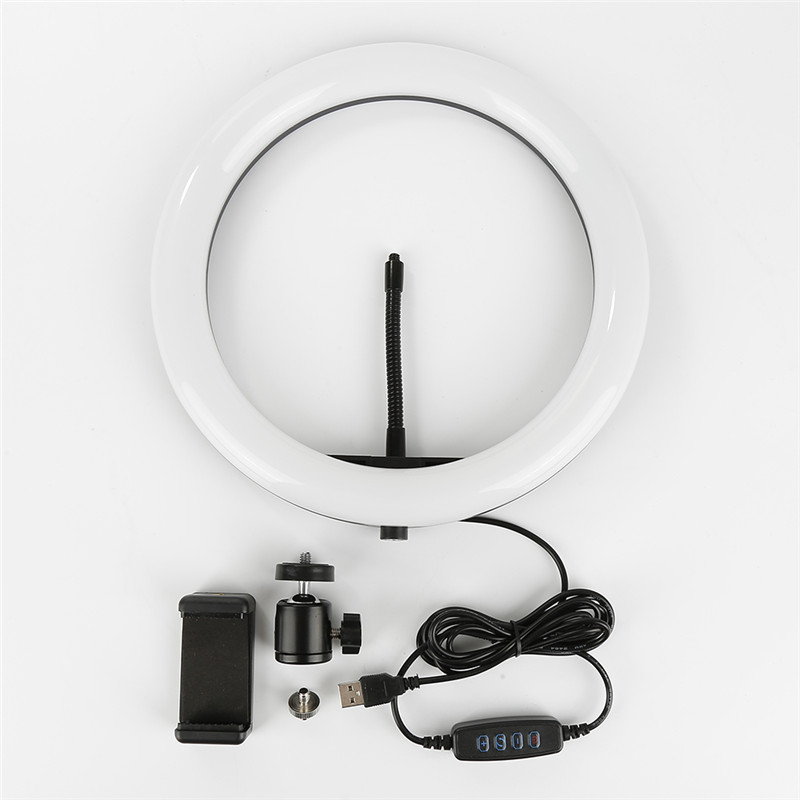 120LED 10 "Selfie LED Ring Licht Mobiele Telefoon Houder Desktop Lamp voor Live Make/Fotografie 3E15: Default Title