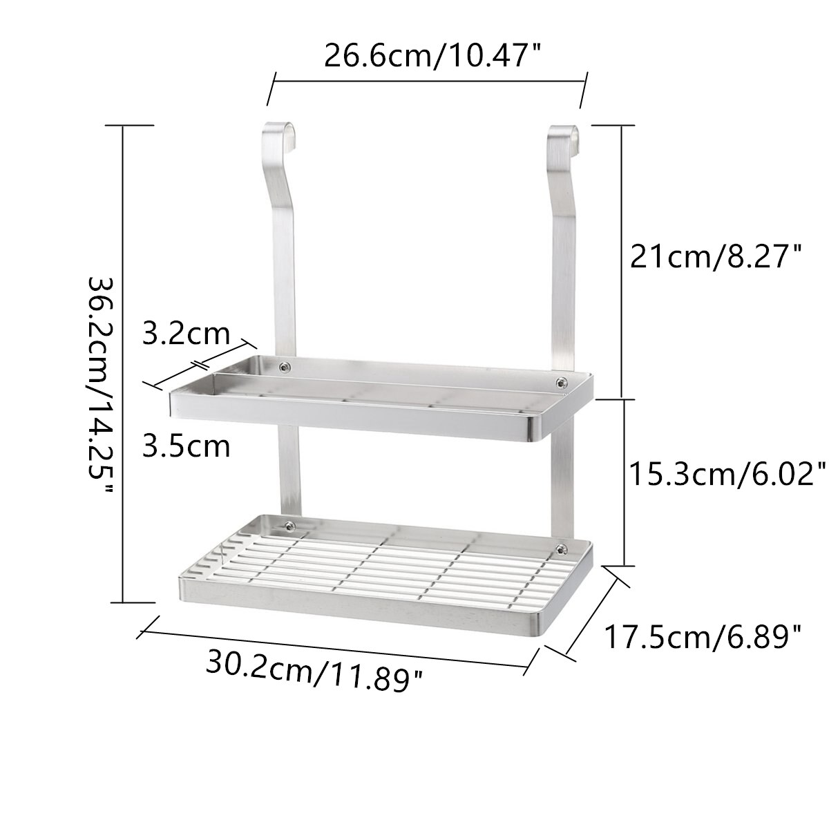 8 Soorten Rvs Keuken Organizer Multifunctionele Schotel Droogrek Muur Opknoping Opslag Houder Servies Plank Afdruiprek: 2 Seasoning Rack B