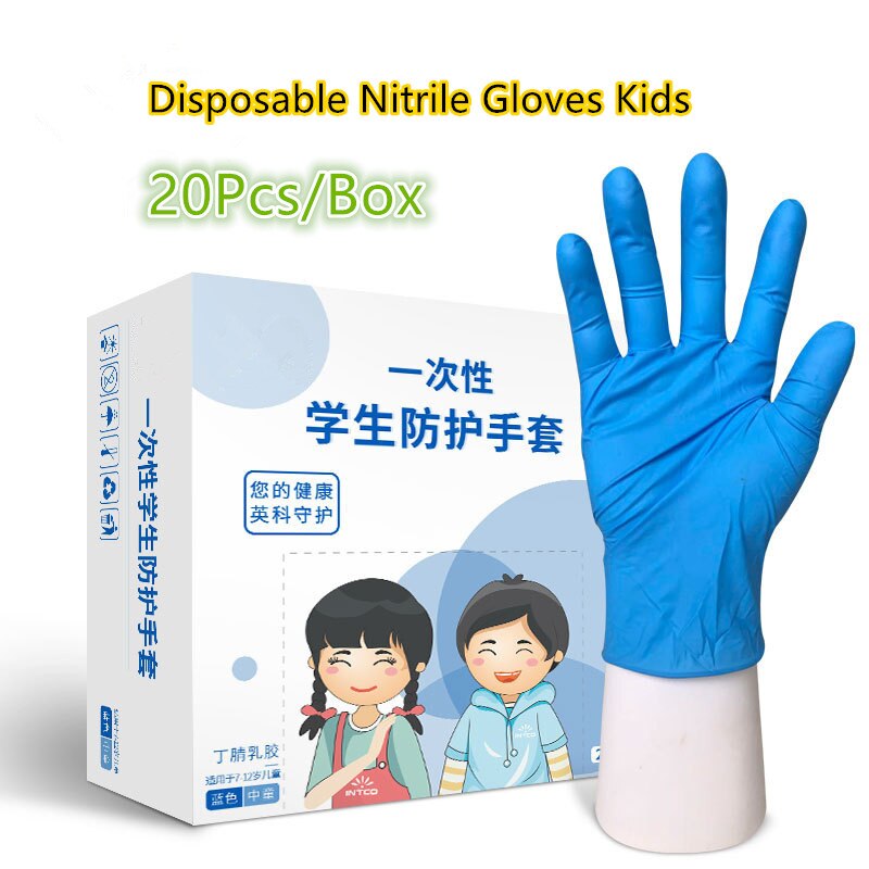 Guantes de nitrilo desechables para niños manoplas de PVC para la limpieza de alimentos, de látex y Goma, para cocina, de 7 a 12T