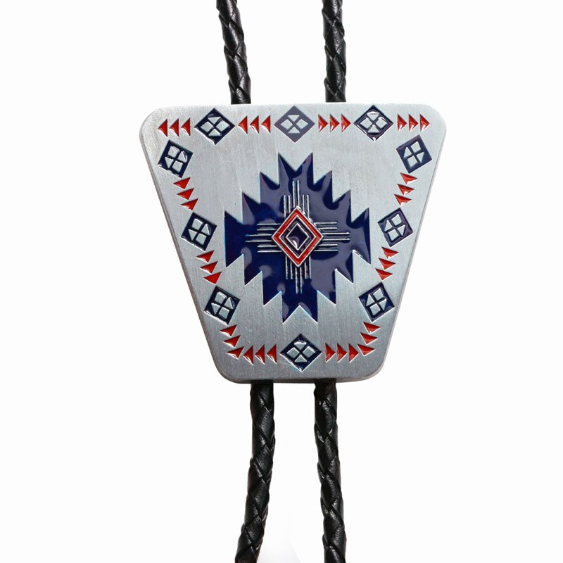 Indian totem bolo tie American western cowboy bolo tie: army green
