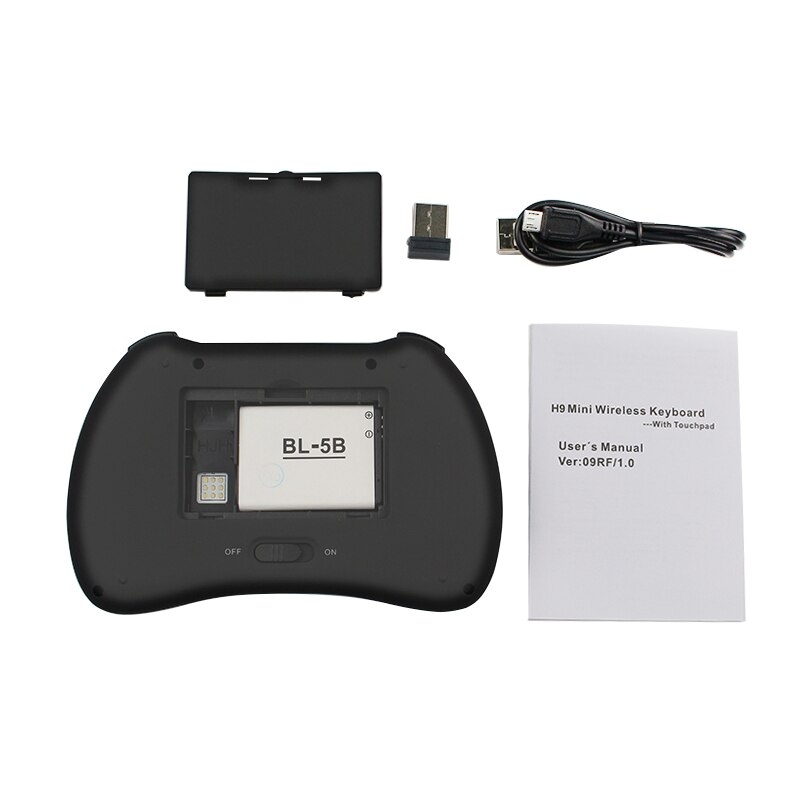 H9 Backlight Keyboard 2.4Ghz Wireless Keyboard Touchpad Remore Control Handheld for Smart TV Box Laptop Orange Pi PC Plus