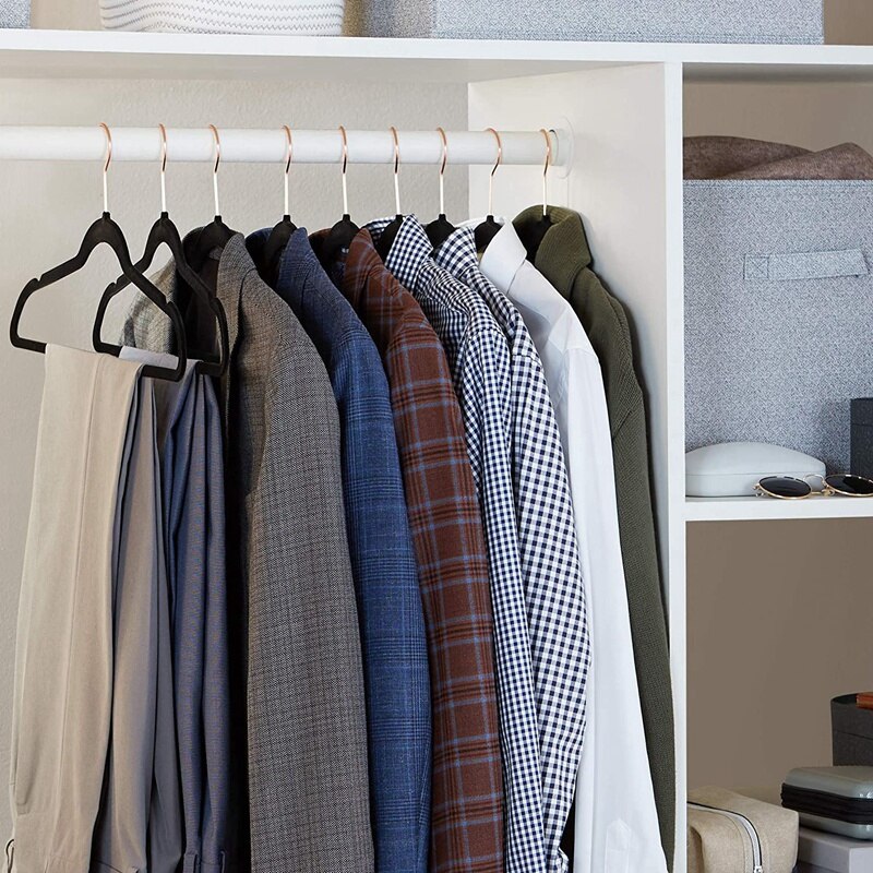 15 sztuk antypoślizgowy aksamitny garnitur wieszaki na ubrania szafa Organizer robić domu, flokowanie wieszak plastikowy wieszak antypoślizgowy