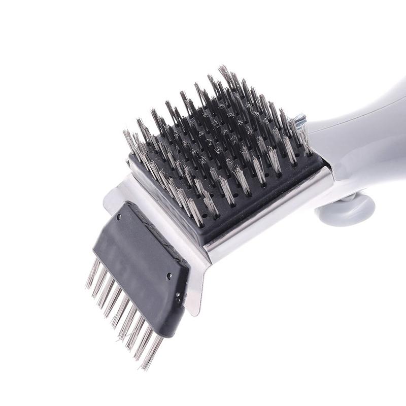 Grill Cleaning Brush with Stainless Steel Bristles Outdoor BBQ Accessories Tools Multifunctional BBQ Vapor Cleaner Brush