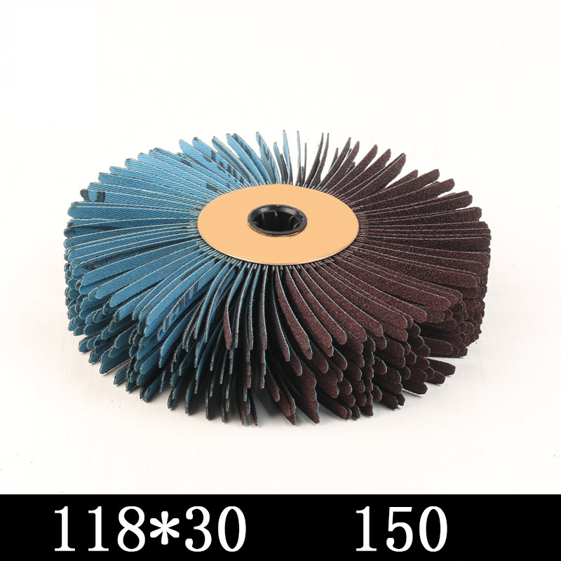 118x60/30mm 120-600 Grit Abrasives Wire Drum Wood Burnishing Polishing Wheel Brush Cloth Sanding Grinding Groove Mop Buffing Pad: 30MM 150 Grit