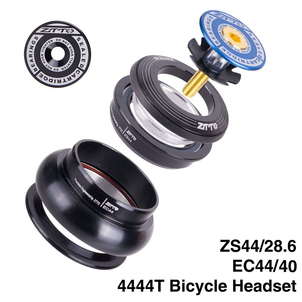 ZTTO Fiets Headset 4444 T MTB 44mm ZS44 EC44 CNC 1 1/8 &quot;-1 1/2&quot; Rechte Buis frame om Tapered Buis Vork 1.5 Adapter Headset: 4444T BLUE