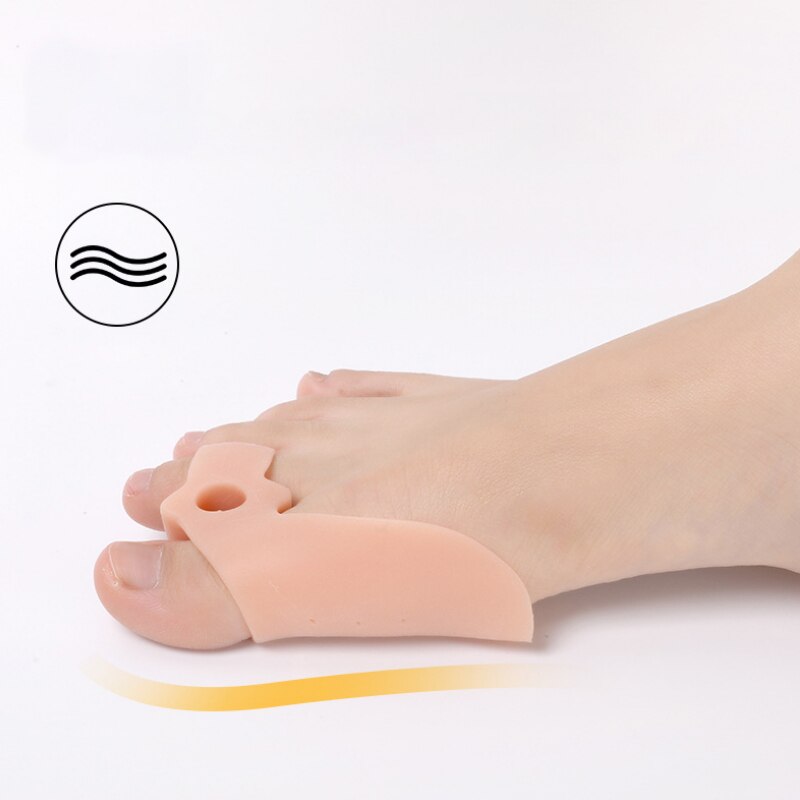 Separador de dedos del pie de silicona, almohadilla para el antepié, plantilla para aliviar el dolor, callos, ajustador de juanete, Protector de Valgus, herramienta para el cuidado de los pies, 1 par