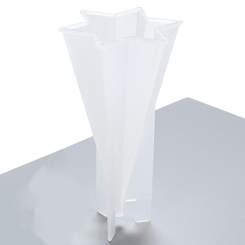DIY Hexagonal Cone Silicone Mold, Pentagonal Cone Mold, Flexible, Transparent Clear Molds for Casting with Resin, Cement, Candle: Outside frame 6
