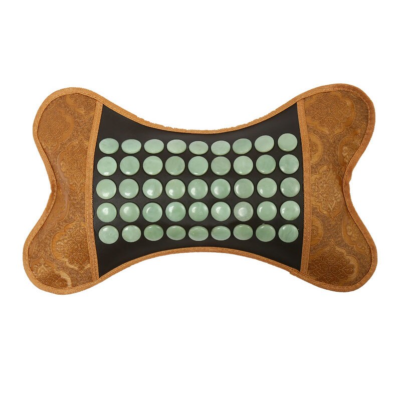 Almohada de masaje de Jade con calefacción eléctrica, terapia infrarroja lejana magnética de turmalina con piedra de germanio, masajeador Cervical calentado: 2