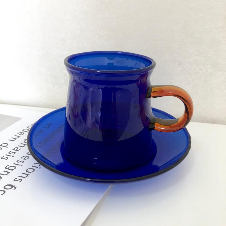 Flerfarvet glas kaffekrus til te par drikkeglas krus kaffekopper kreativitet varmebestandig sund te drikke kop