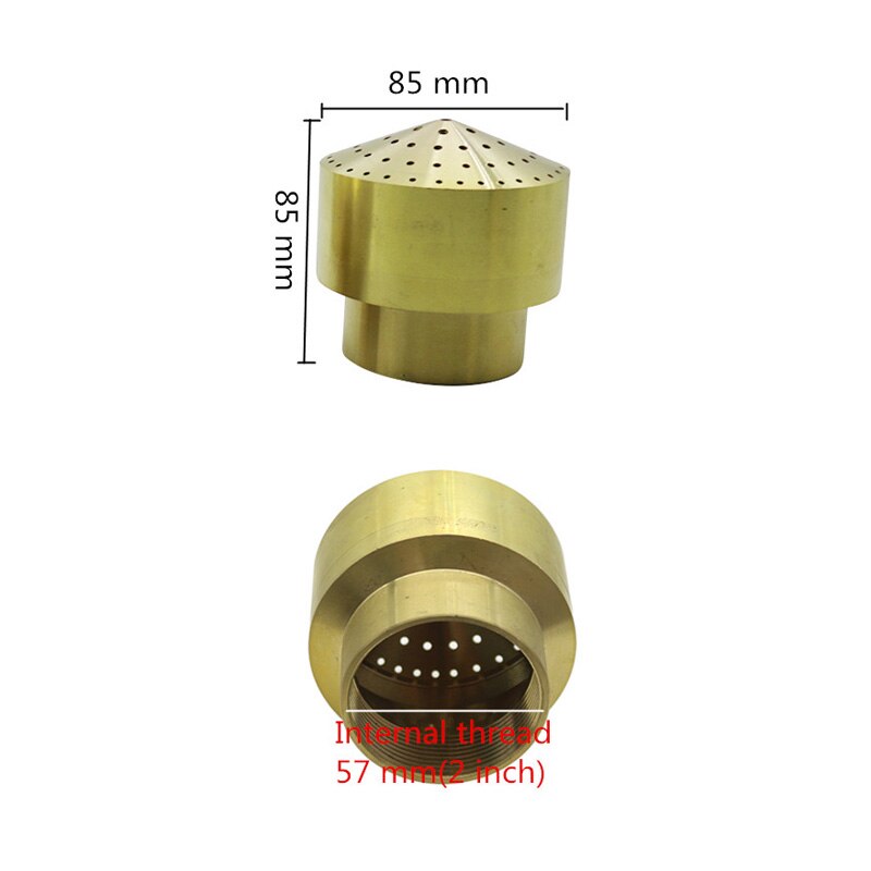 1 Pc 1 "/1,5"/2 "Innengewinde Durcheinander Feuerwerk Wasser Spalte Brunnen Düsen DN25/ DN40/DN50 Garten Landschaft dekorativ Sprinkler: 2 Zoll