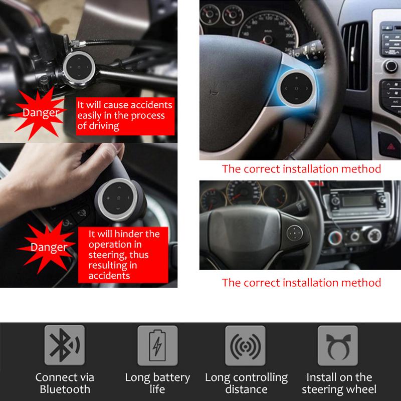 Mando a distancia multifuncional con Bluetooth para coche, accesorio inalámbrico para teléfono móvil
