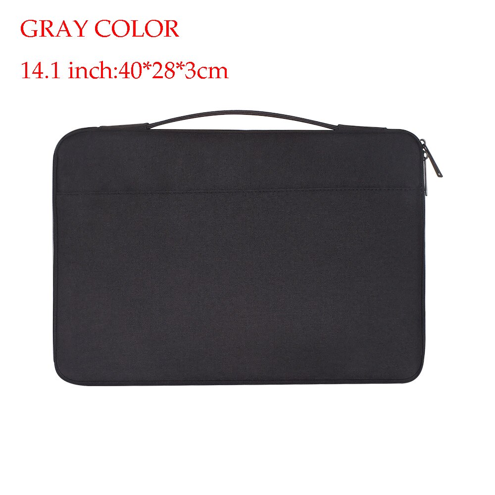 Casual Laptop Bag 13.3 14.1 15.6 inch Laptop Bag For MacBook Air Macbook Pro Waterproof Notebook Bag 13.3"15.6"": 14.1-black