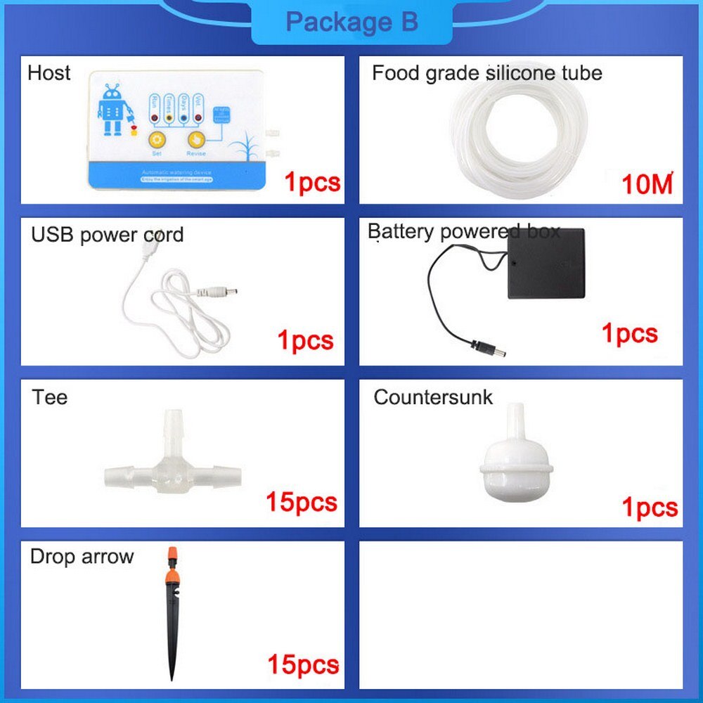 Magneetventiel Druppelirrigatie Agrarische Systeem Sproeisysteem Apparaat Intelligente Timing Sproeisysteem Apparaat Voor Huishouden Tuin: packageB