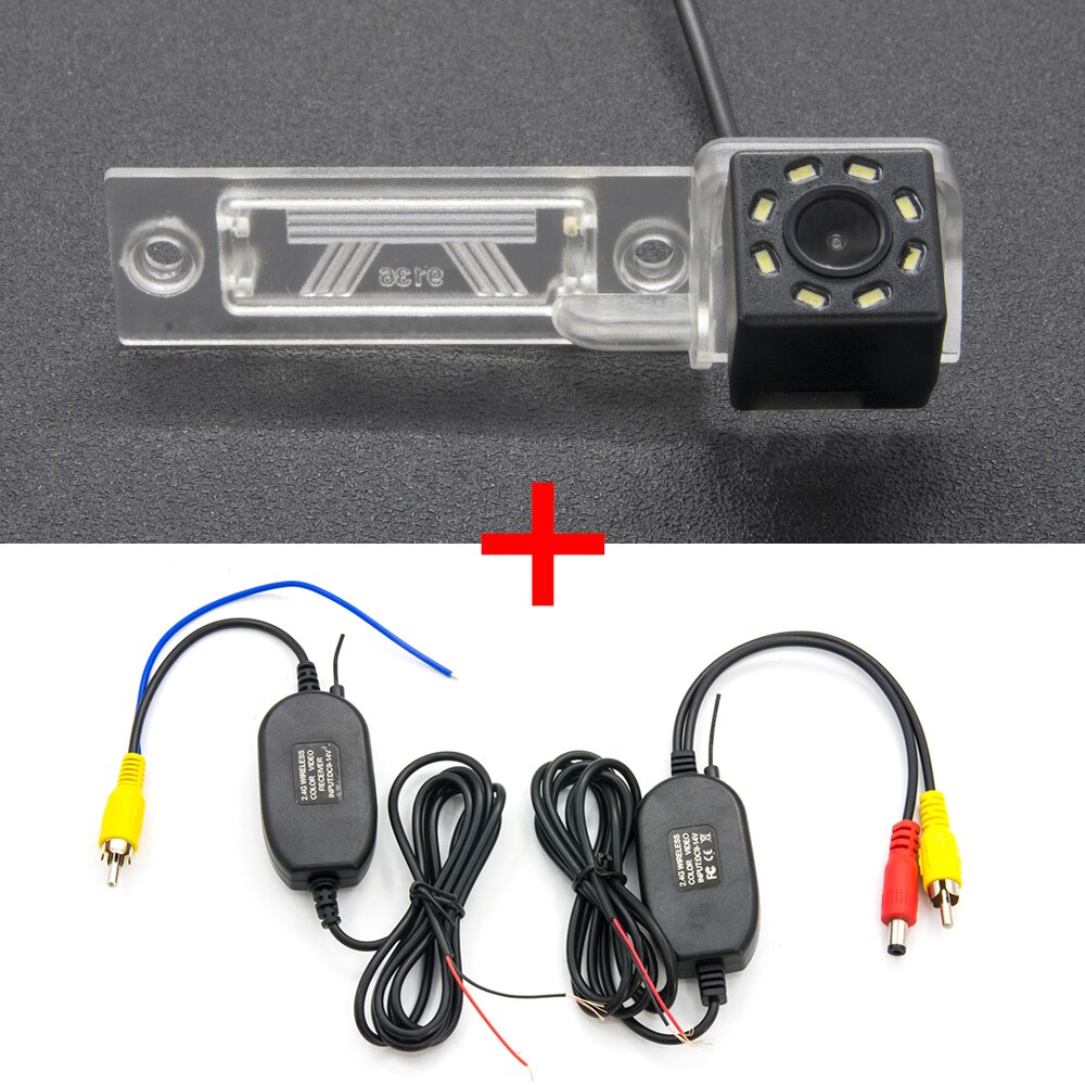 For Volkswagen VW T5 Transporter/Caravelle/Multivan 2003 8LED Car Rear View Camera 4.3" 5" Parking Monitor Reverse Wireless: Camera n Wireless